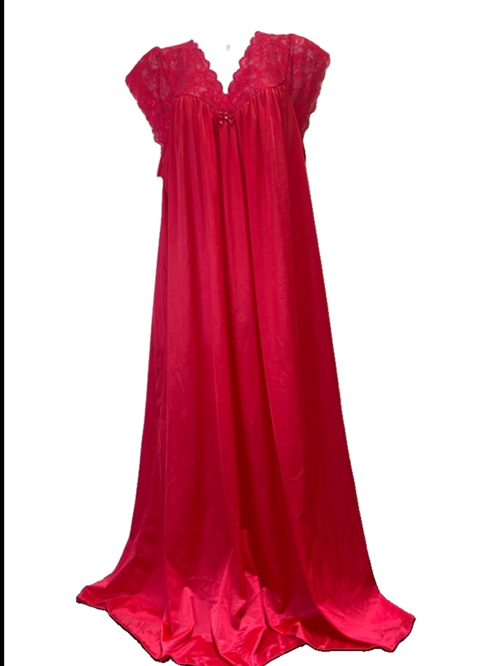 Shadowline Red Silhouette Lace Nightgown Maxi Dress size 1X